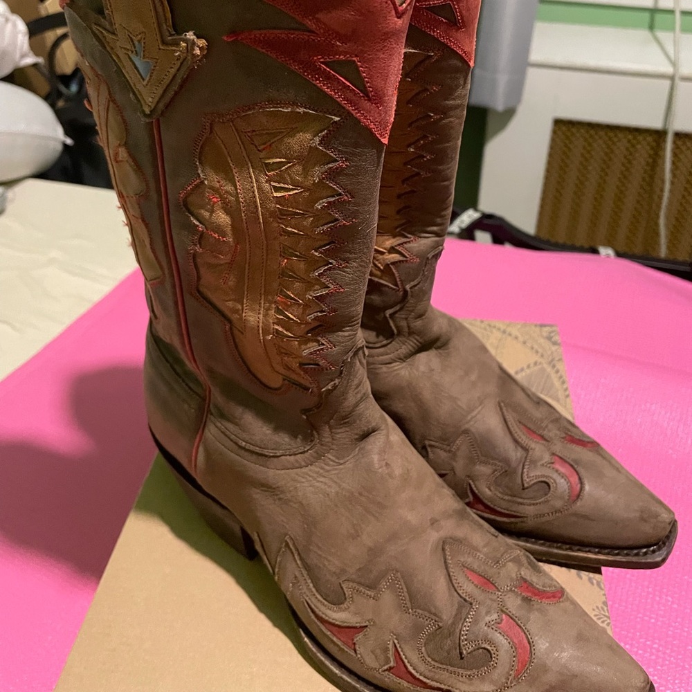 Star boots hand crafted western Indian head